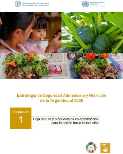 Portada del documento "Trabajo para fortalecer la agenda de Seguridad Alimentaria y Nutricional (SAN) en Argentina"